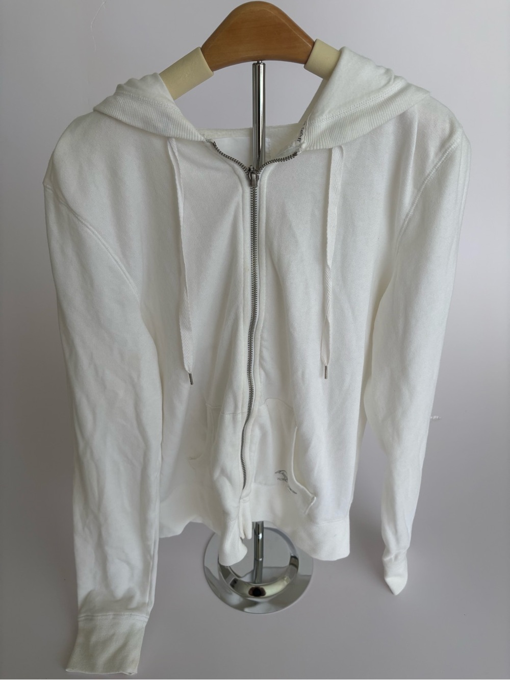 Victoria's Secret White Zip-Up Hoodie